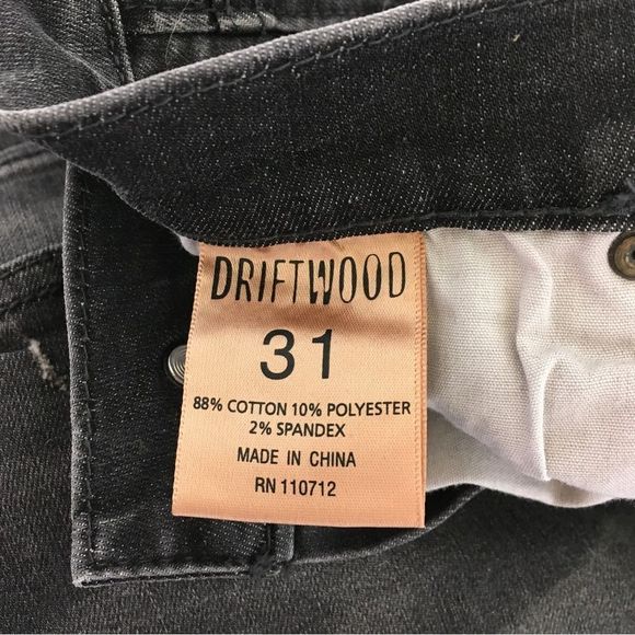 Driftwood Marilyn Black Denim Floral Embroidered Mid-Rise Skinny Jeans 31 - Picture 9 of 14